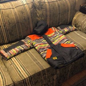 Monster winter coat (kids size 7) only used once